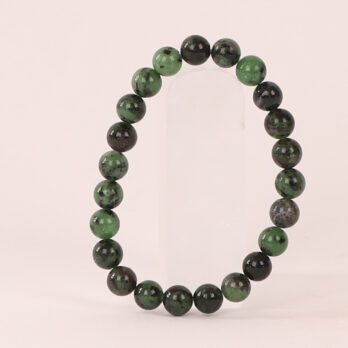 Bracelet Zoisite Ruby ‘A’ perles 8mm