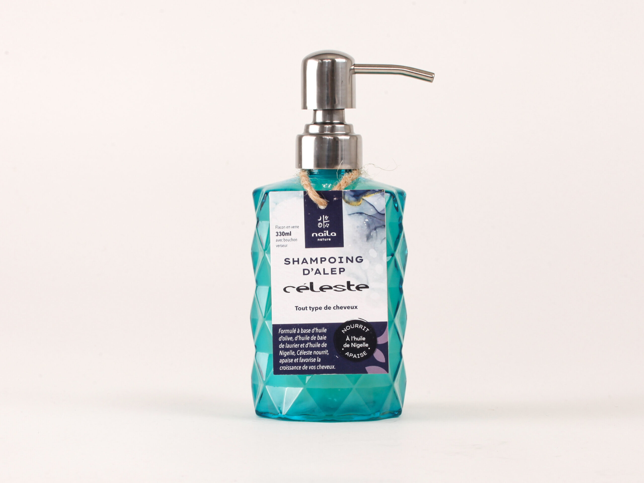 Shampoing d'Alep liquide à huile de nigelle 