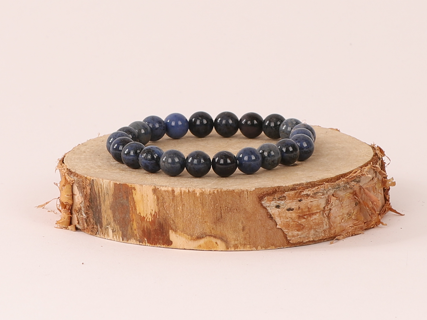 Bracelet Dumortérite 'A' perles 8mm 2