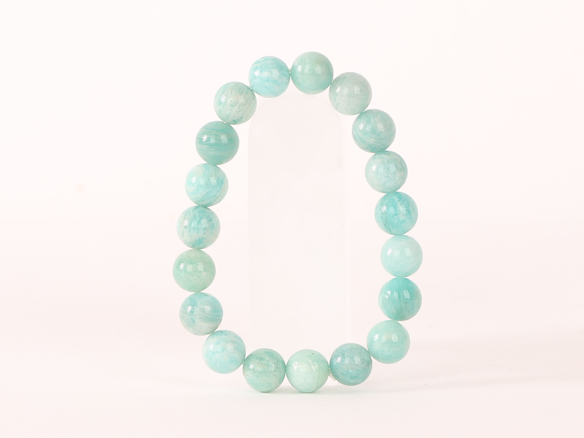 Bracelet Amazonite 'AA' perles 10mm 15 Bracelet Amazonite 'AA' perles 10mm
