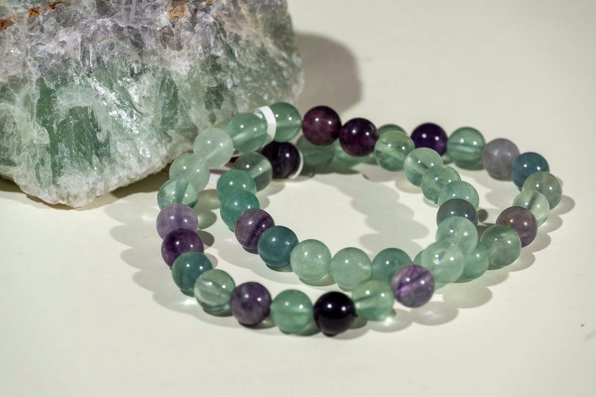 Bracelet Fluorite 'A' perles 8mm 2