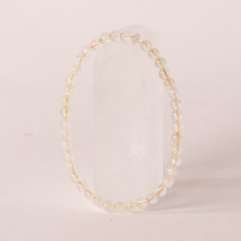 Bracelet Citrine naturelle 'A' perles 4mm