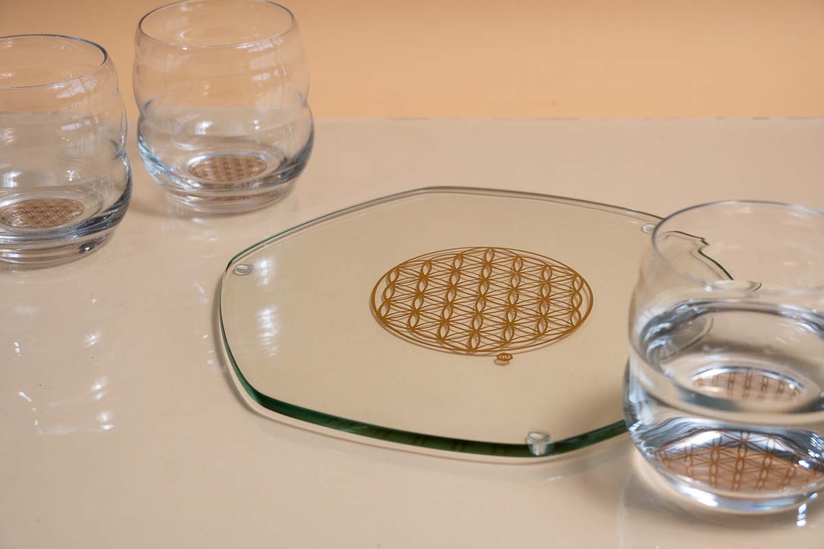 Natures-Design Plaque énergisante fleur de vie Or 9cm 2