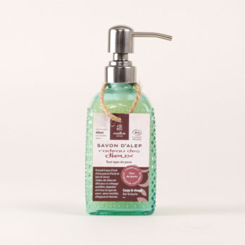 Savon d'Alep liquide Jasmin "cadeau des dieux" certifié BIO