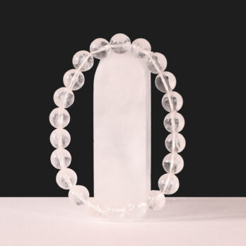 Bracelet Cristal de Roche 'A' perles 8mm