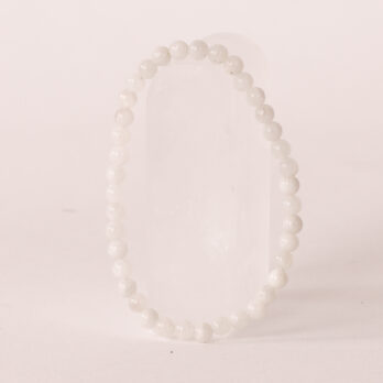 Bracelet Pierre de Lune Blanche 'AA' perles 4mm