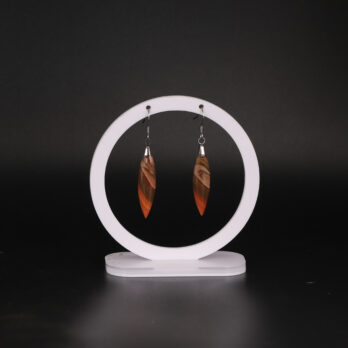 Boucles d'oreilles marquise Jaspe Polychrome attache crochet