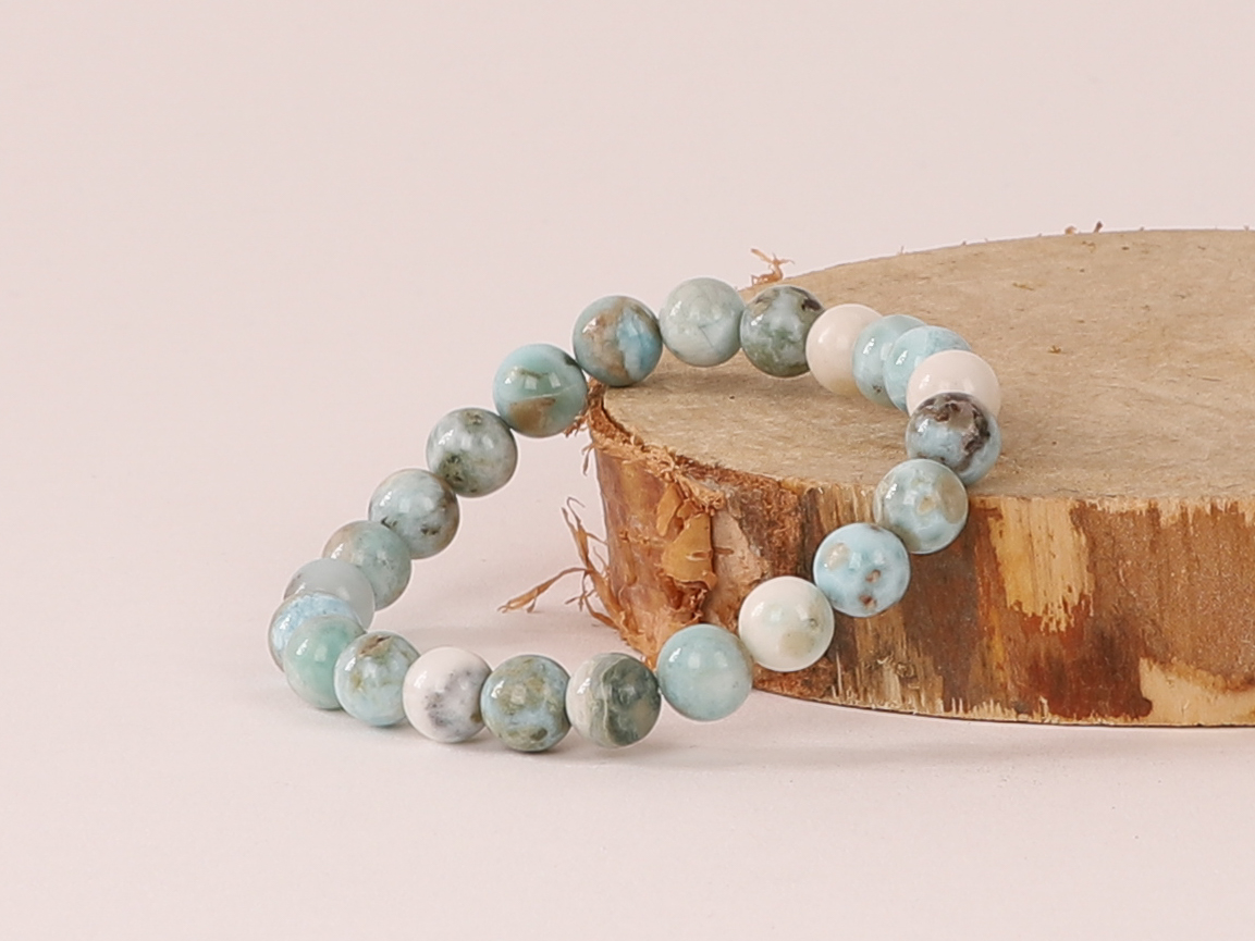 Bracelet Larimar 'A' perles 8mm 3 VinxF tGHnWb5MFCJK99vwY5iTWcFnu9iftbS5ev 80