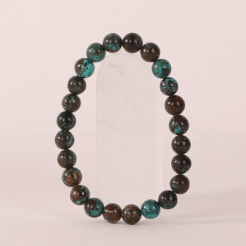 Bracelet Chrysocolle 'AA' perles 8mm