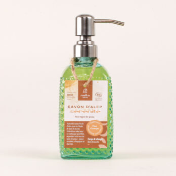 Savon d'Alep liquide fleur d'oranger "Sérénité" certifié BIO