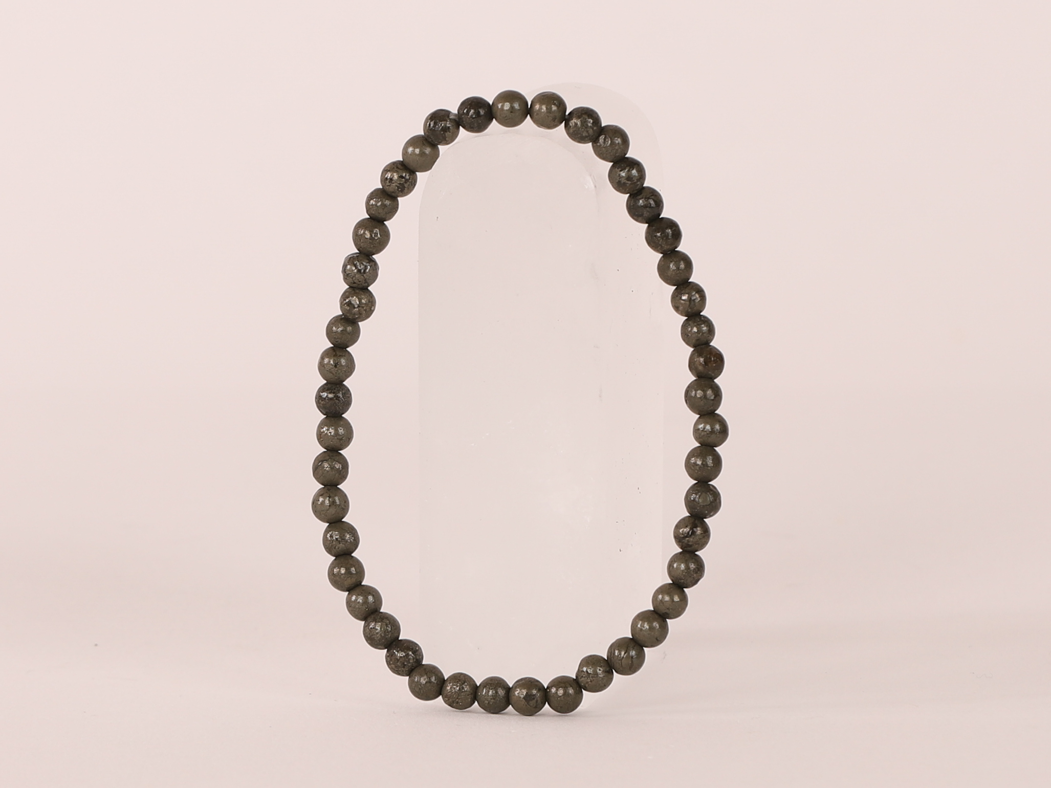 Bracelet Pyrite 'A' perles 4mm 10 Bracelet Pyrite 'A'  perles 4mm