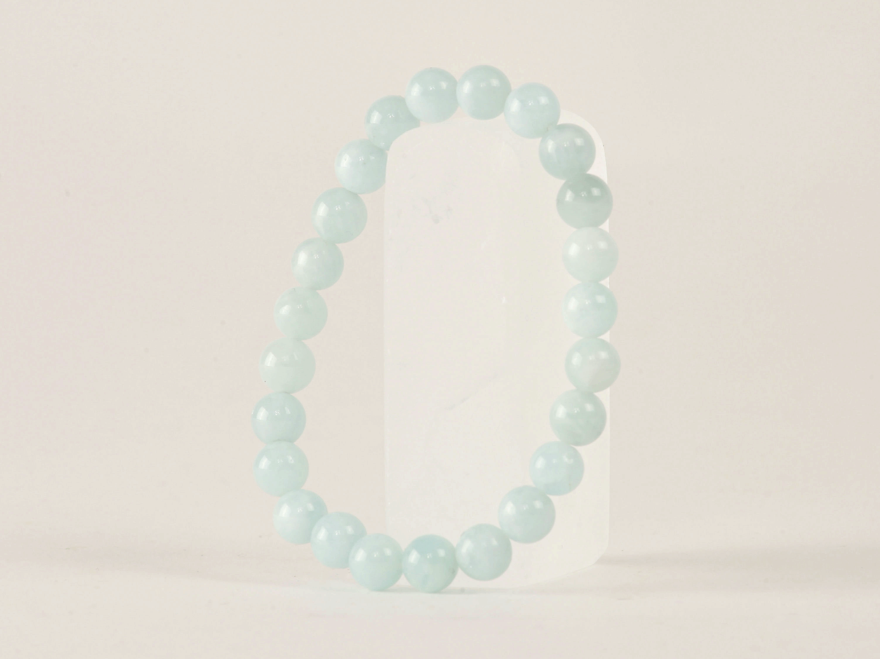 Bracelet Aigue Marine 'AA+' perles 8mm 12 Bracelet Aigue Marine 'AA+' perles 8mm