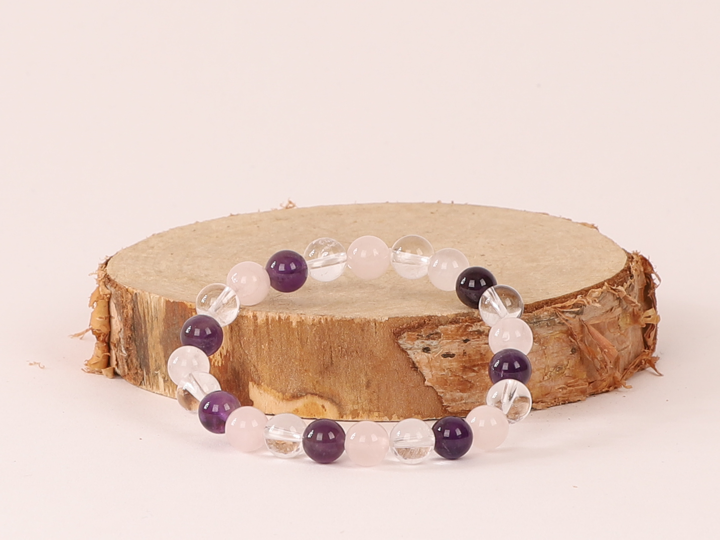 Bracelet Triangle d'Or 'A' perles 8mm 3