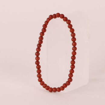 Bracelet Jaspe Rouge 'A' perles 4mm