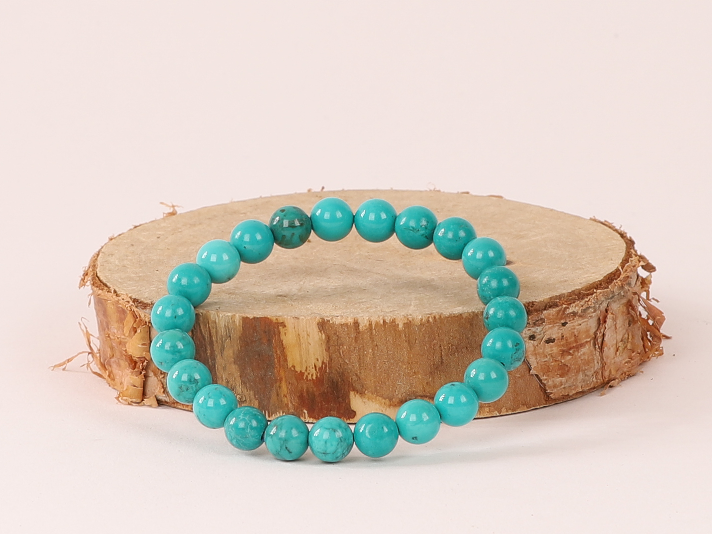Bracelet Turquoise ‘A’ perles 8mm 3 mtG