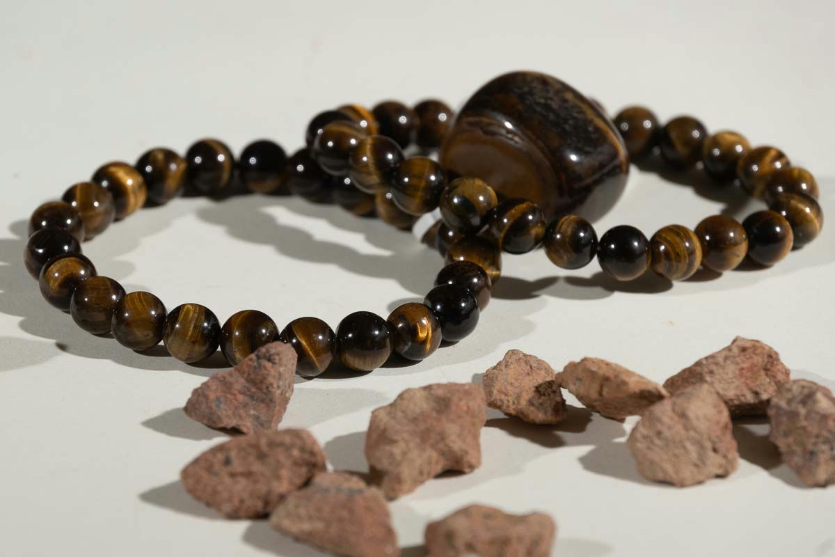 Bracelet Œil du Tigre 'A' perles 8mm 2 nH1C