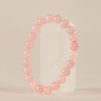 Bracelet Quartz Rose 'A' perles 8mm