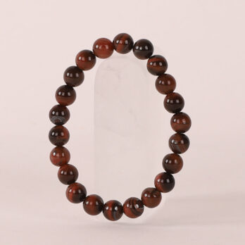 Bracelet Œil de Taureau 'A' perles 8mm