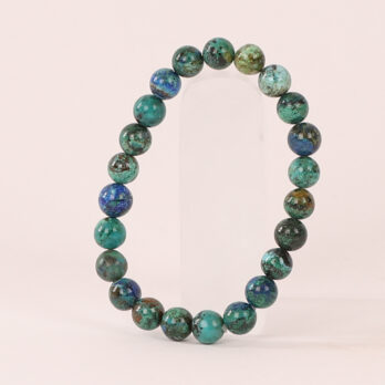 Bracelet Azurite ‘AAA’ perles 8mm