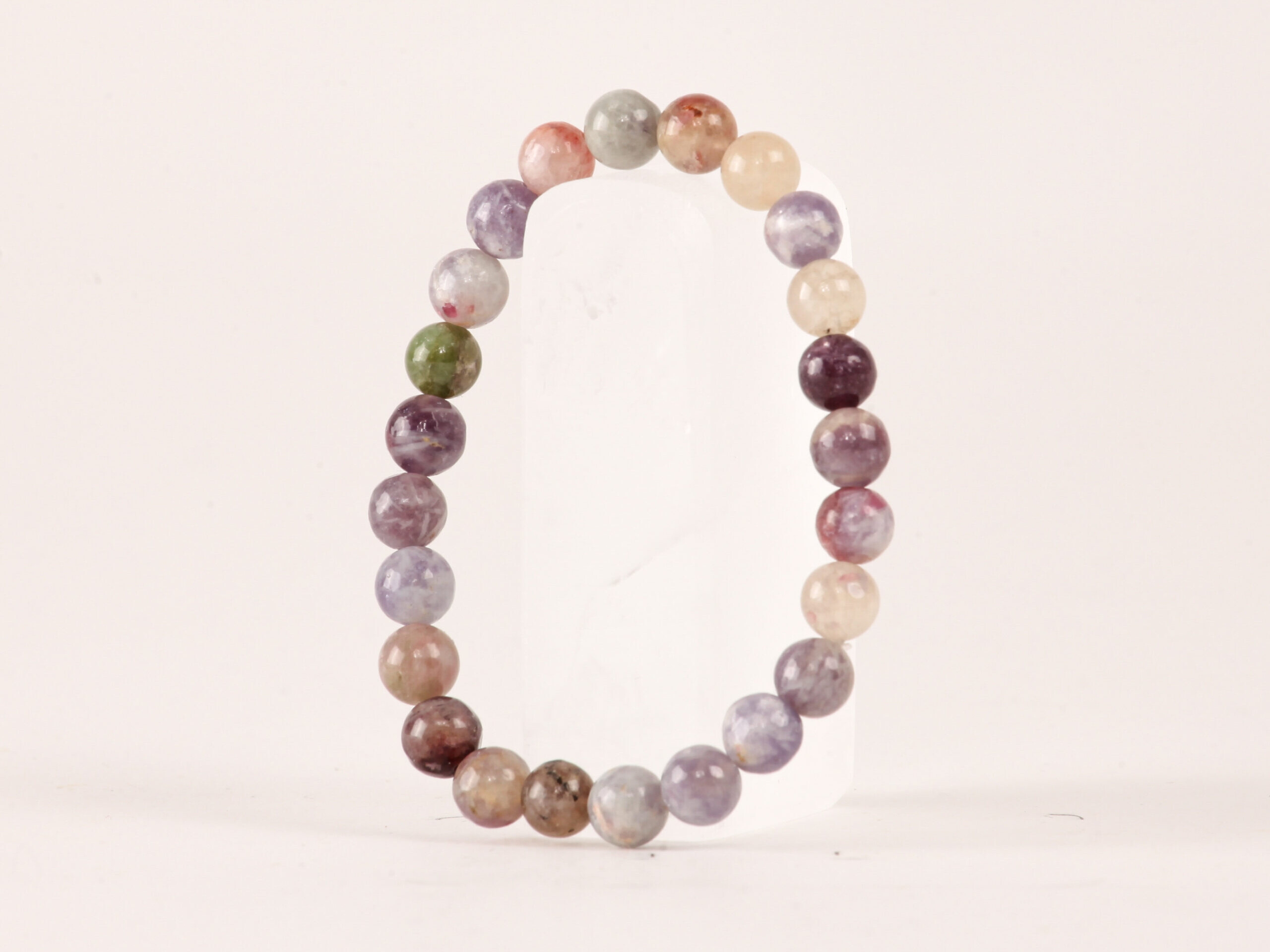 Bracelet Tourmaline Multicolore 'A' perles 8mm 6 Bracelet Tourmaline Multicolore 'A' perles 8mm
