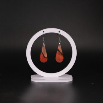 Boucles d'oreilles goutte Jaspe Polychrome attache crochet