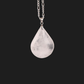 Pendentif goutte Cristal de Roche blanc