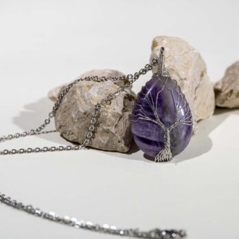 Pendentif Arbre de vie Améthyste