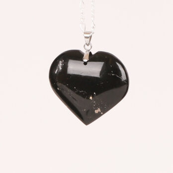Pendentif coeur Tourmaline Noire
