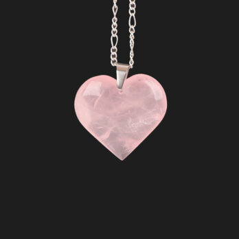 Pendentif coeur Quartz Rose