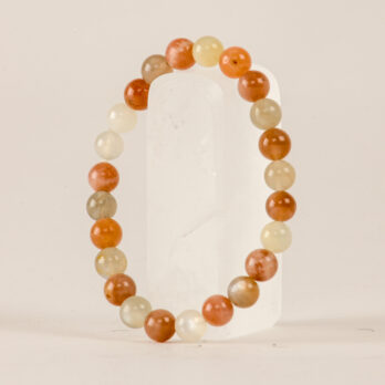 Bracelet Pierre de Lune Multicolore 'A' Perles 8mm