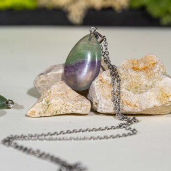 Pendentif larme Fluorite