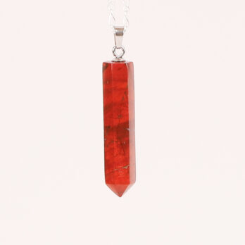 Pendentif pointe facettée Jaspe Rouge