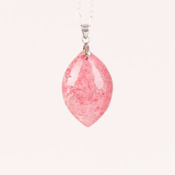 Pendentif marquise Rhodonite