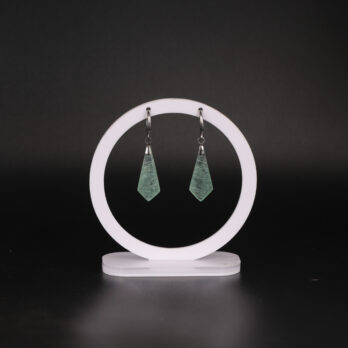 Boucles d'oreilles cravate Pierre de Lune attache ronde