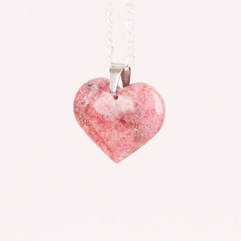 Pendentif coeur Rhodonite