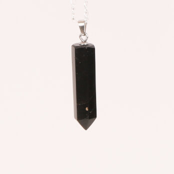 Pendentif pointe facettée Tourmaline Noire