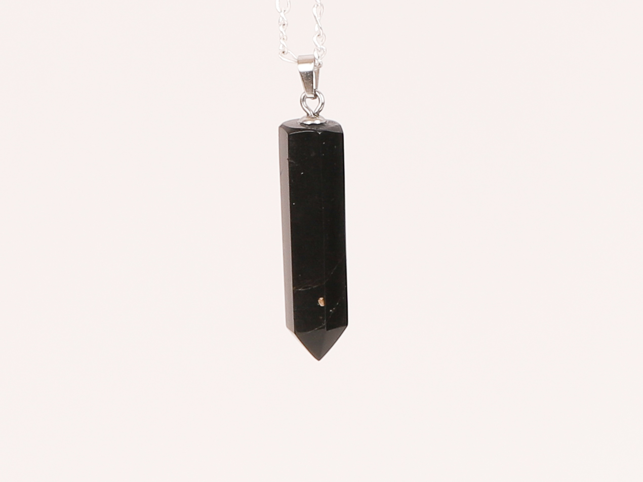 Pendentif pointe facettée Tourmaline Noire 9 Pendentif pointe facettée Tourmaline Noire