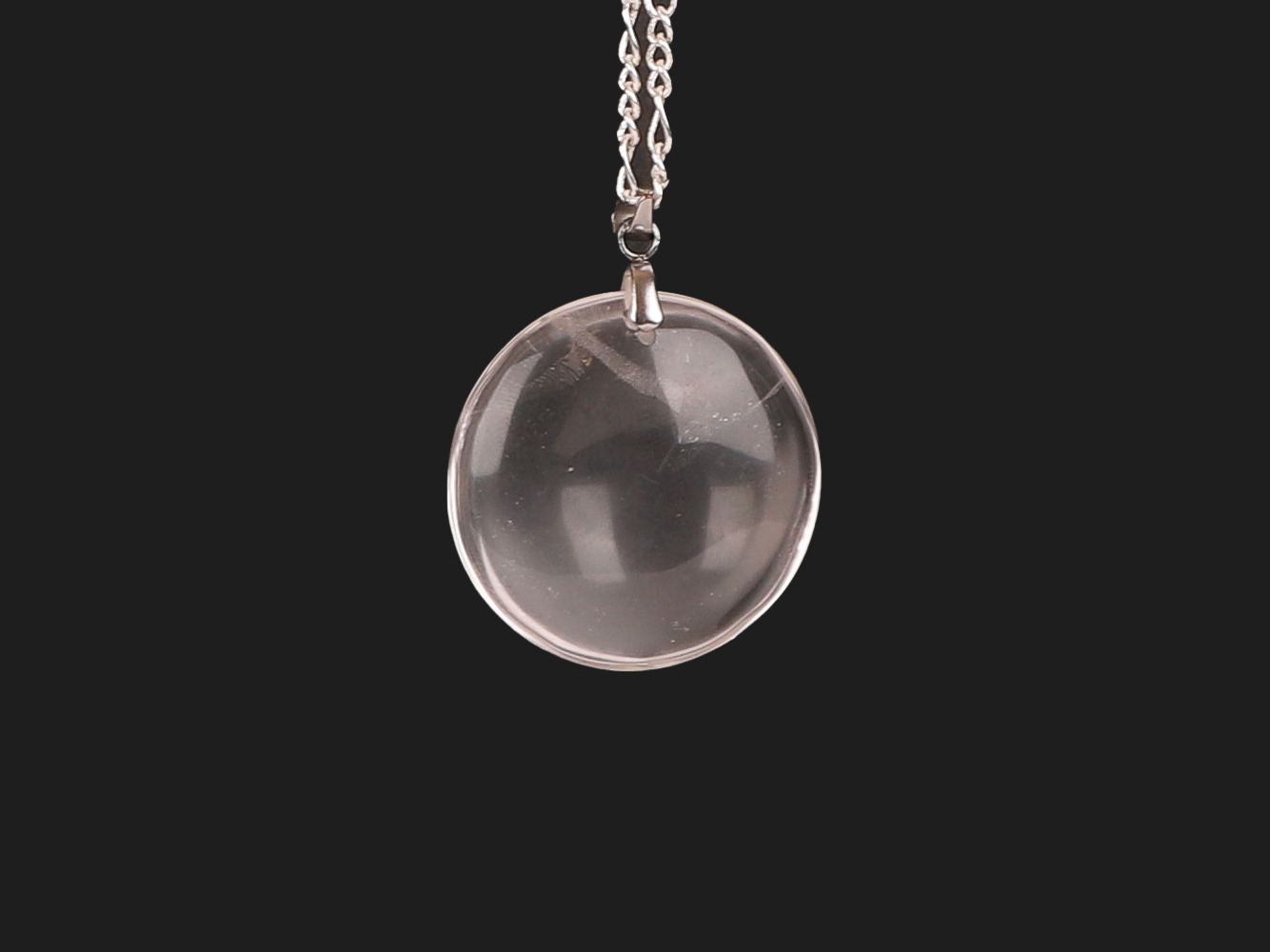 Pendentif cercle Cristal de Roche