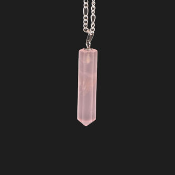 Pendentif pointe Quartz Rose