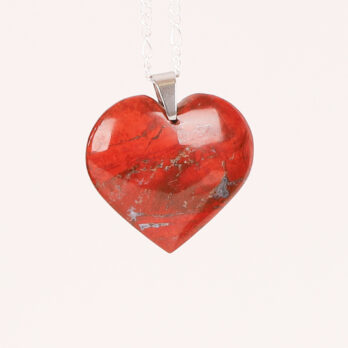 Pendentif coeur Jaspe Rouge