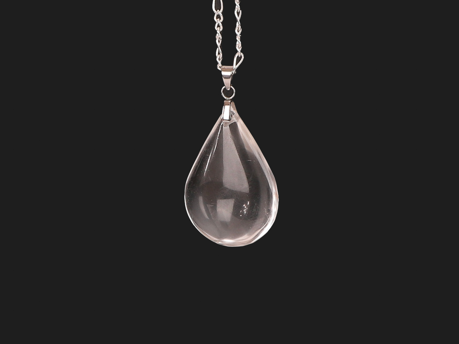 Pendentif goutte Cristal de Roche