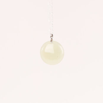Pendentif cercle Pierre de Lune verte