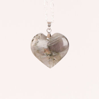 Pendentif coeur Labradorite violette
