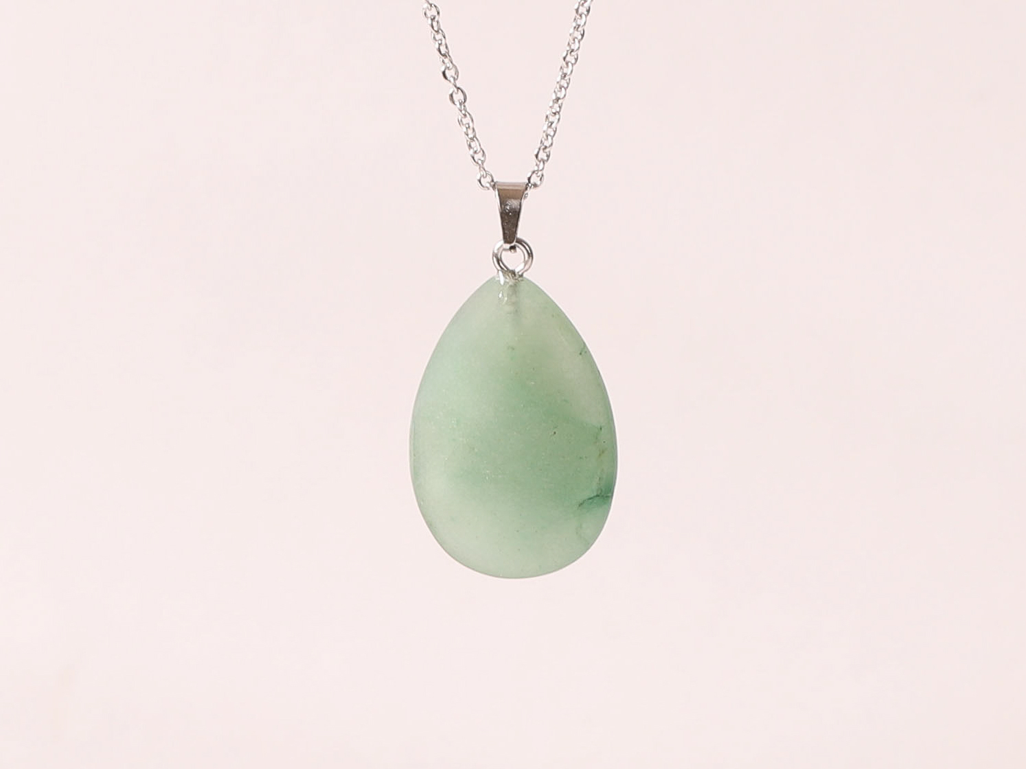 Pendentif larme Aventurine Verte