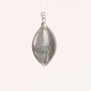 Pendentif marquise Labradorite verte