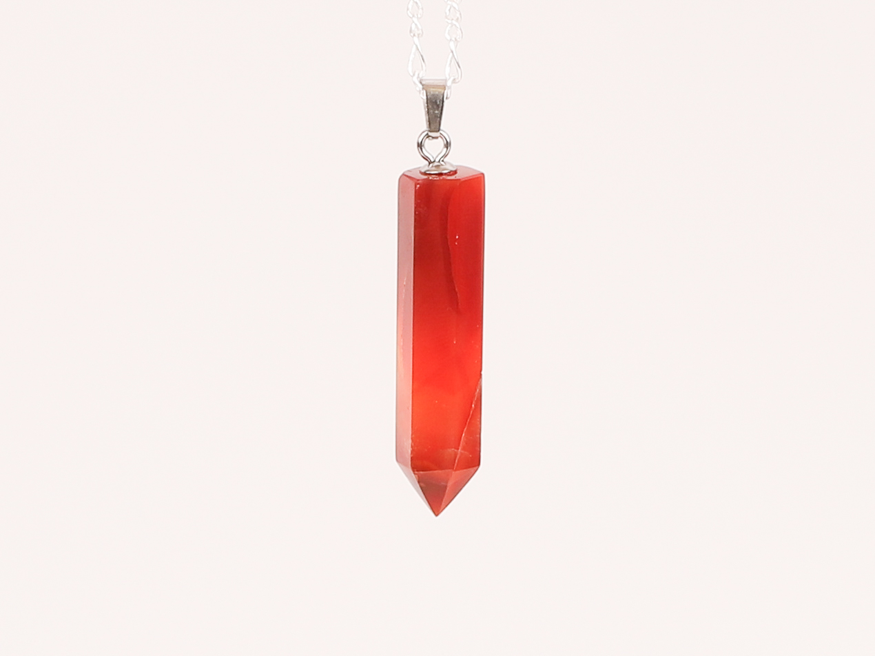 Pendentif pointe Cornaline