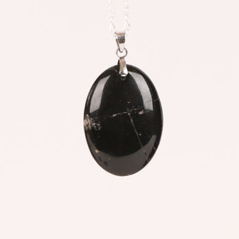 Pendentif ovale Tourmaline Noire