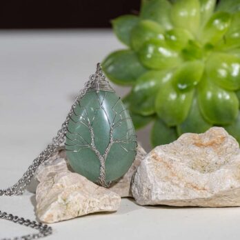 Pendentif Arbre de vie Aventurine verte