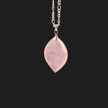 Pendentif marquise Quartz Rose