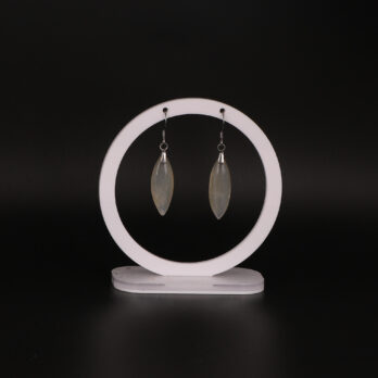 Boucles d'oreilles marquise Pierre de Lune attache crochet